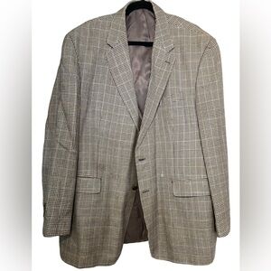 Chaps Checker 100% Silk Blazer